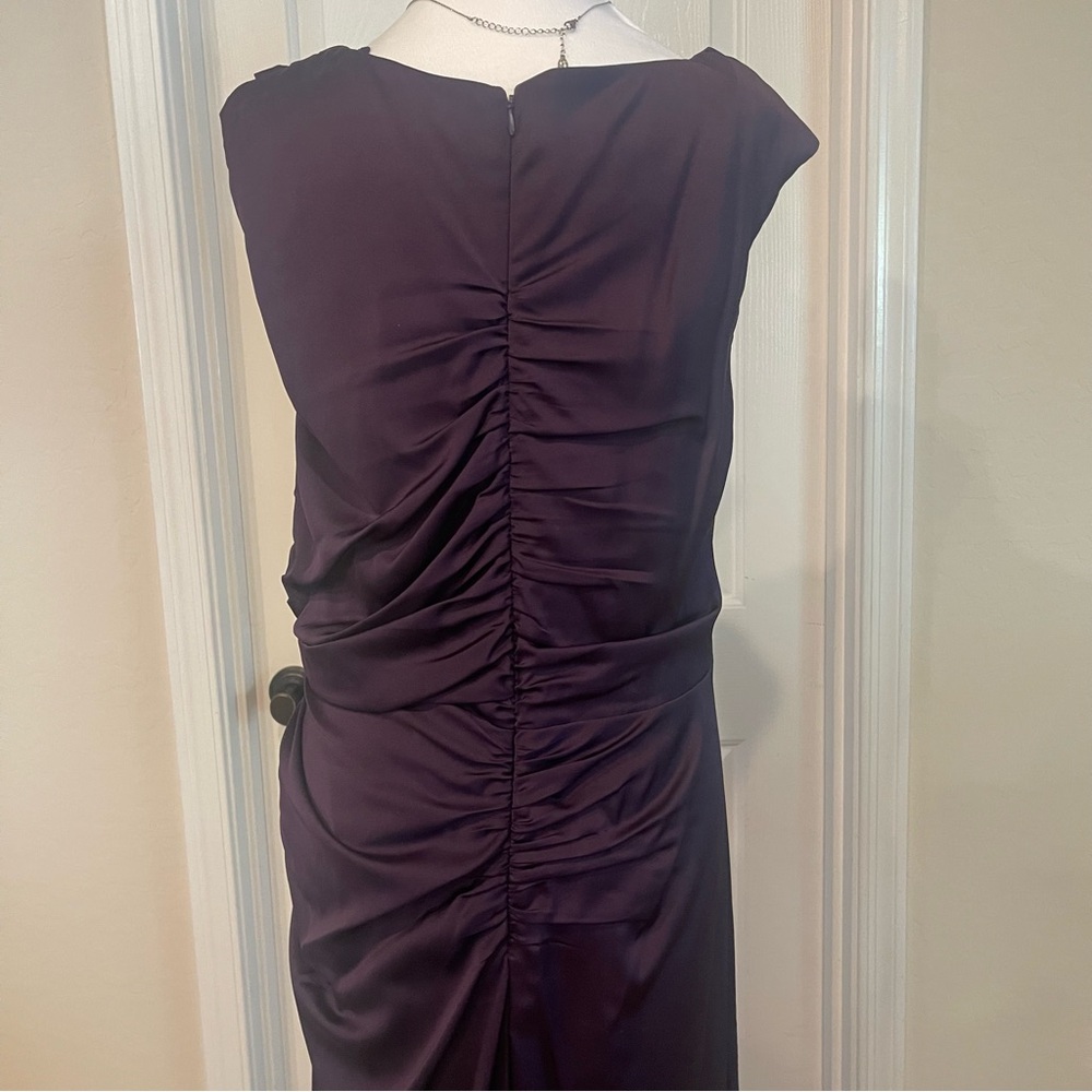 Patra Deep Purple Maxi Dress with Ruched Detail - Picture 11 of 11